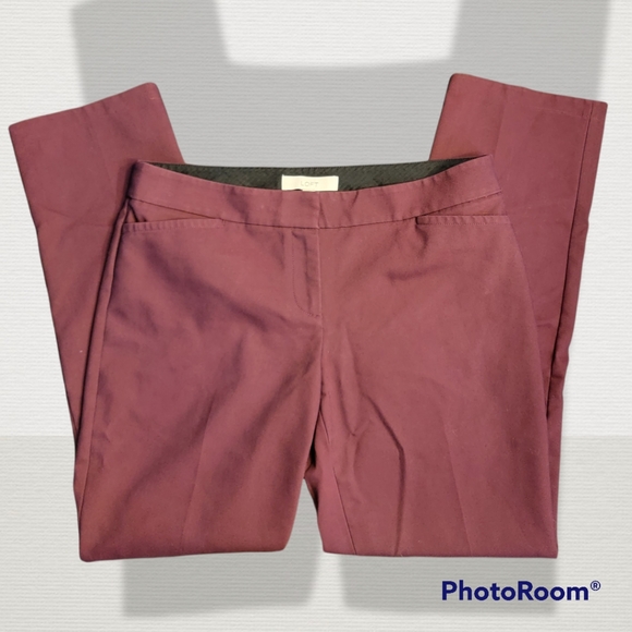 LOFT Pants - LOFT plum color cotton dress slacks, size 10